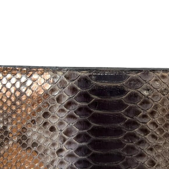 $2150 Nancy Gonzalez Gray Rose Gold Python Handbag Clutch - Picture 5 of 12
